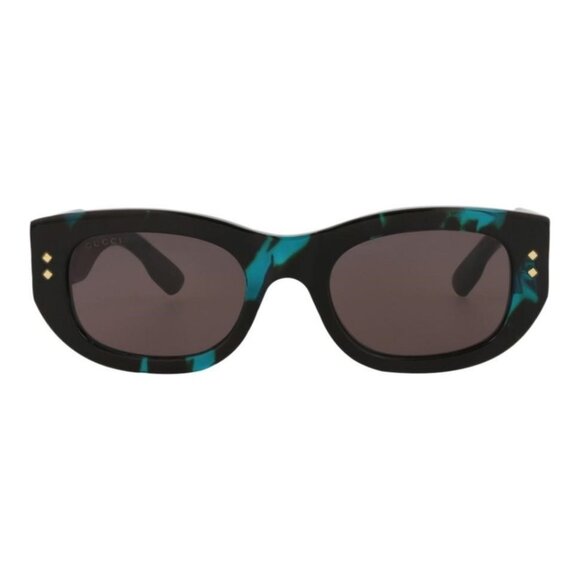 Gucci Womens Square/Rectangle Havana Havana Grey Fashion Designer Eyewear - Picture 1 of 4